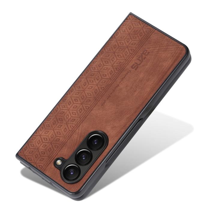 Bild 3, AZNS AZNS Galaxy Z Fold 5 Fodral Med Tryck Brun - Teknikhallen.se