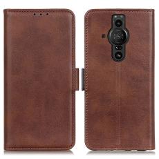  Sony Xperia Pro-I Fodral L&auml;der Med Magnetisk St&auml;ngning Brun - Teknikhallen.se