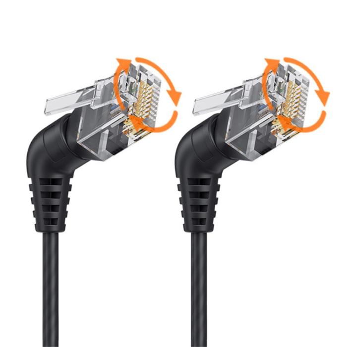 Bild 3, CableCreation CableCreation 2 m Cat6a RJ45 Nätverkskabel Svart - Teknikhallen.se