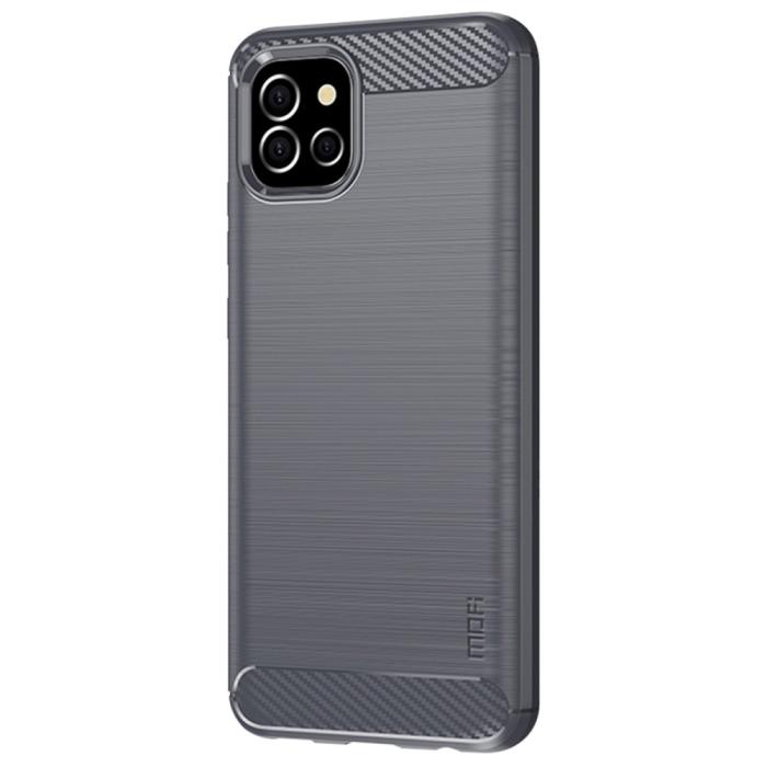Bild 2, MOFI MOFI Samsung Galaxy A03 Skal Borstad Stål Textur Grå - Teknikhallen.se