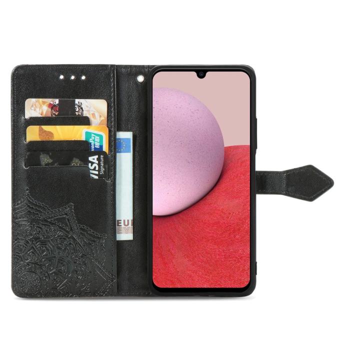 Bild 2,  Samsung Galaxy A14 4G/5G Fodral Mandala Läder Svar - Teknikhallen.se
