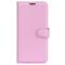  Samsung Galaxy S24 Plus Fodral Litchi Textur Ljus Rosa - Teknikhallen.se