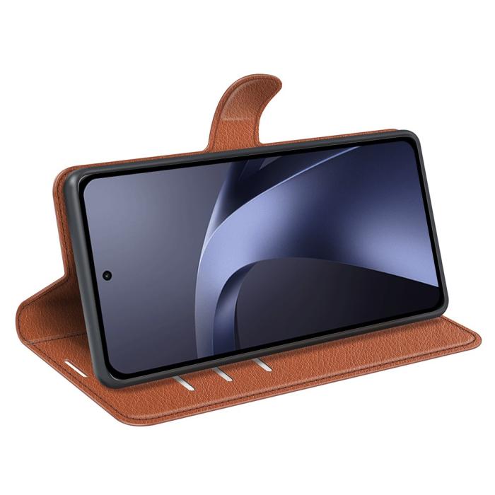 Bild 2,  Xiaomi 17T Pro Fodral Litchi Läder Brun - Teknikhallen.se