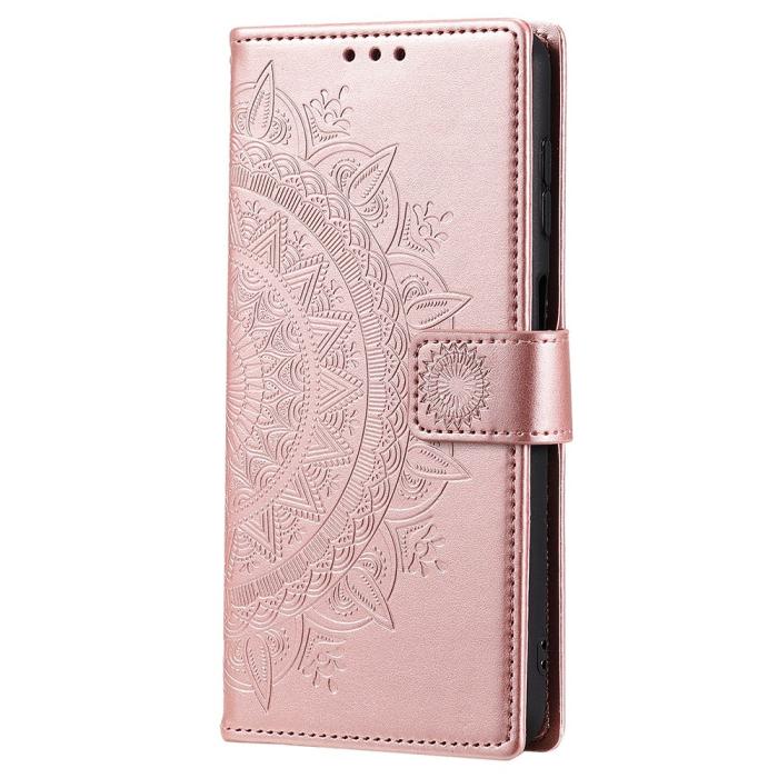 Bild 4,  Samsung Galaxy A54 5G Fodral Mandala Läder Roséguld - Teknikhallen.se