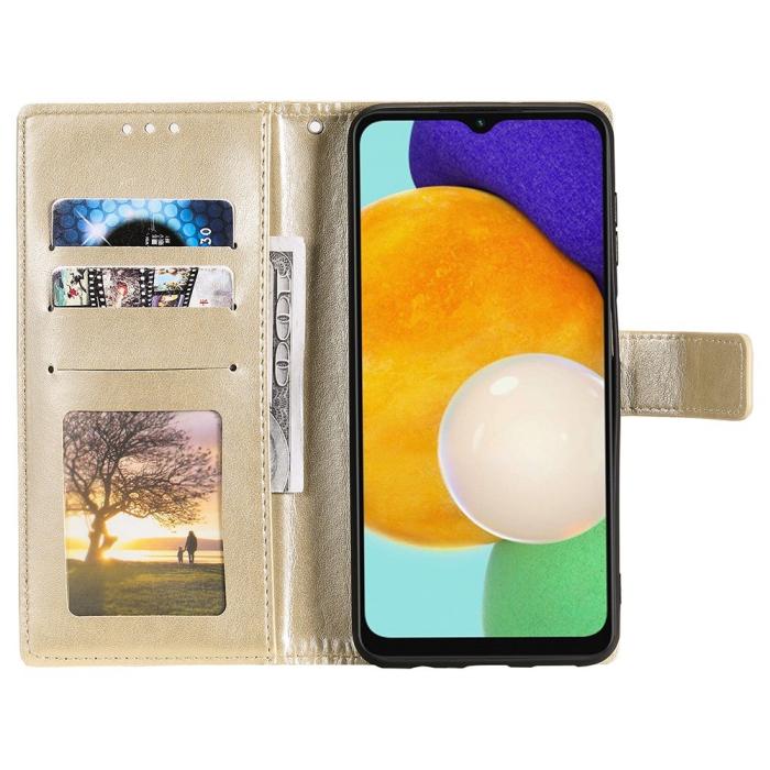 Bild 2,  Samsung Galaxy A54 5G Fodral Mandala Läder Guld - Teknikhallen.se