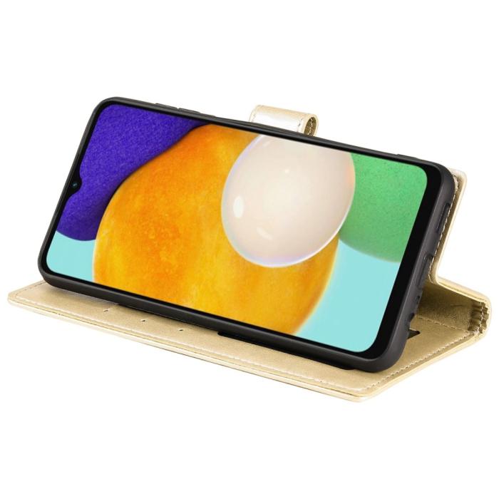 Bild 3,  Samsung Galaxy A54 5G Fodral Mandala Läder Guld - Teknikhallen.se