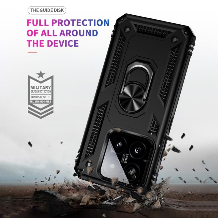 Bild 4,  Xiaomi 14 Skal Ring Hybrid Armor Svart - Teknikhallen.se