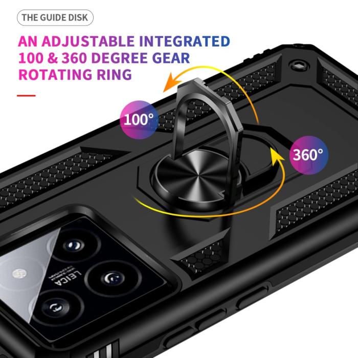 Bild 6,  Xiaomi 14 Skal Ring Hybrid Armor Svart - Teknikhallen.se