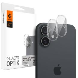 Spigen Spigen iPhone 16/16 Plus 2-PACK Linsskydd Optik GLAS.tR - Teknikhallen.se