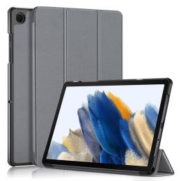  Samsung Galaxy Tab A9 Plus Fodral Tri-Fold PU Läder Grå - Teknikhallen.se