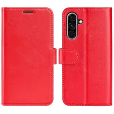  Samsung Galaxy A36 5G/A56 5G Fodral Crazy Horse L&auml;der R&ouml;d - Teknikhallen.se
