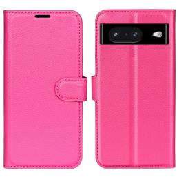  Google Pixel 8 Fodral Litchi Textur Rosa - Teknikhallen.se