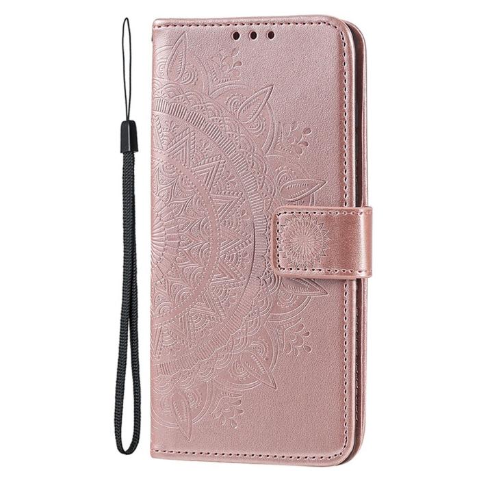 Bild 5,  iPhone 15 Fodral Mandala Läder Roséguld - Teknikhallen.se
