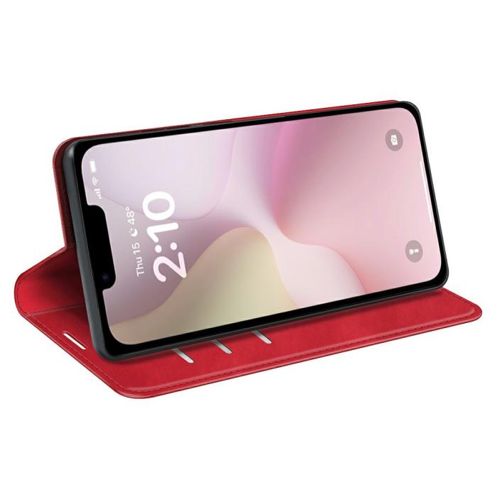 Bild 3,  iPhone 17e / 16e Fodral Flip Skin Touch Röd - Teknikhallen.se
