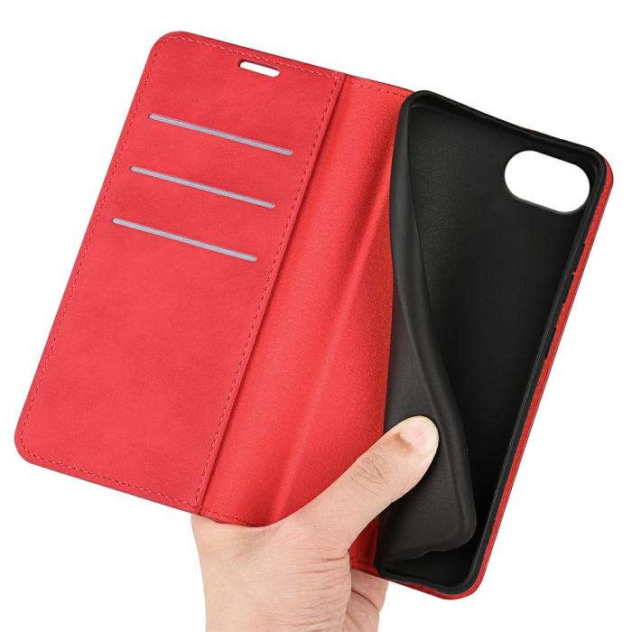 Bild 4,  iPhone 17e / 16e Fodral Flip Skin Touch Röd - Teknikhallen.se