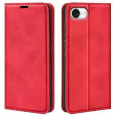  iPhone 17e / 16e Fodral Flip Skin Touch R&ouml;d - Teknikhallen.se