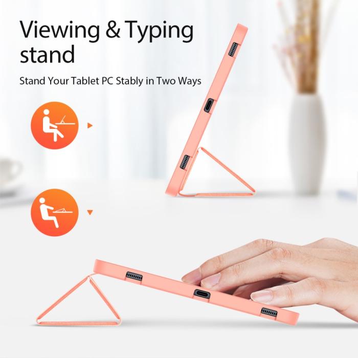 Bild 4, DUX DUCIS DUX DUCIS Galaxy Tab S9 Plus Fodral DOMO Tri-Fold Roséguld - Teknikhallen.se