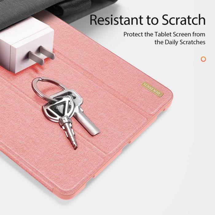 Bild 5, DUX DUCIS DUX DUCIS Galaxy Tab S9 Plus Fodral DOMO Tri-Fold Roséguld - Teknikhallen.se