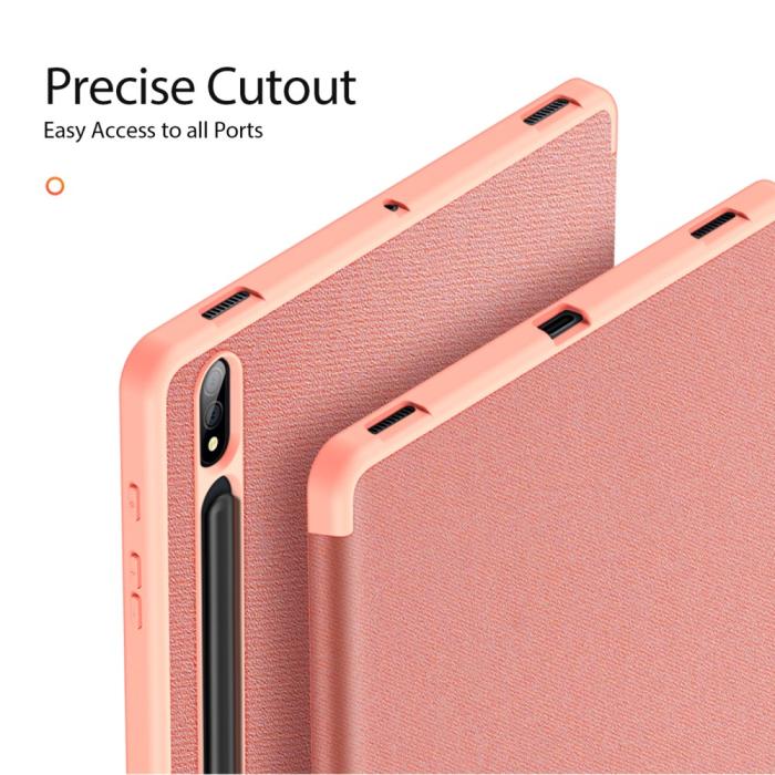 Bild 6, DUX DUCIS DUX DUCIS Galaxy Tab S9 Plus Fodral DOMO Tri-Fold Roséguld - Teknikhallen.se