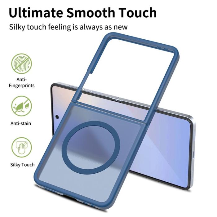 Bild 2,  Samsung Galaxy Z Flip 7 Skal MagSafe Skin Touch Blå - Teknikhallen.se