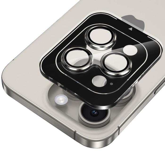 Bild 3, HOFI HOFI iPhone 15 Pro / 15 Pro Max Linsskydd CamRing Pro+ Titanium - Teknikhallen.se