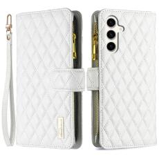 BINFEN BINFEN Galaxy S24 FE Fodral Diamond Multifunktionell Vit - Teknikhallen.se
