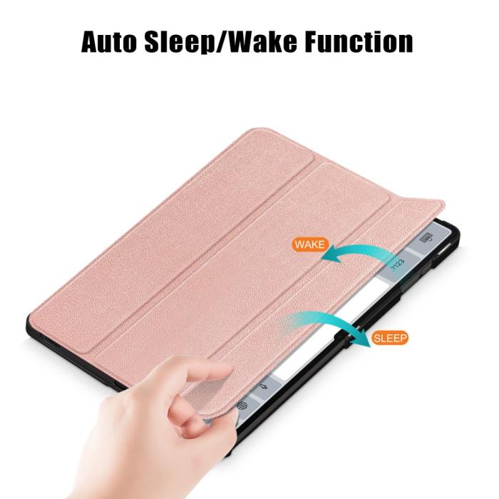 Bild 5,  Samsung Galaxy Tab S9 Ultra Fodral Tri-Fold Roséguld - Teknikhallen.se