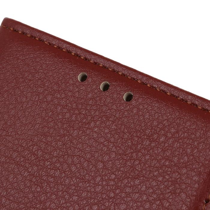 Bild 4,  Samsung Galaxy S21 Plus - Litchi Plånboksfodral - Brun - Teknikhallen.se
