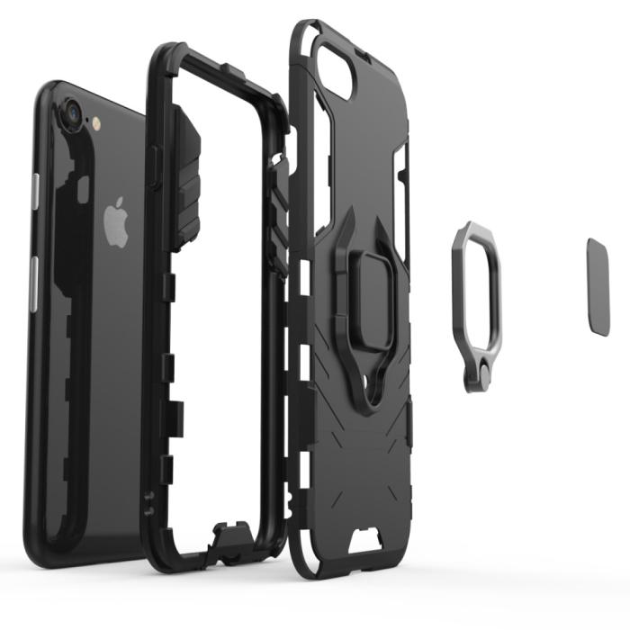 Bild 5,  iPhone 7/8/SE (2020/2022) - Hybrid Ring Skal - Svart - Teknikhallen.se