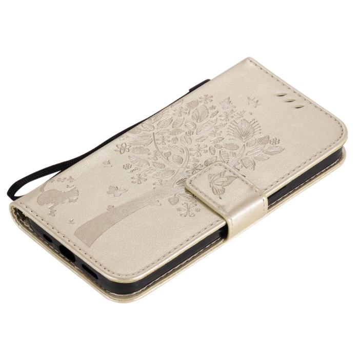 Bild 6,  iPhone 13 Mini - Fodral Med Tryck - Guld - Teknikhallen.se
