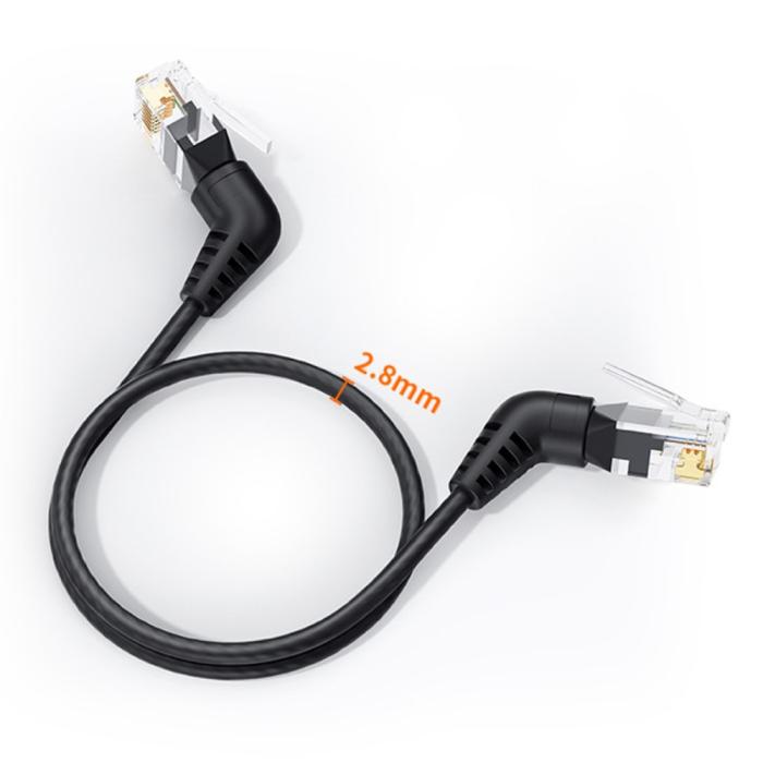 Bild 4, CableCreation CableCreation 1 m Cat6a RJ45 Nätverkskabel Svart - Teknikhallen.se