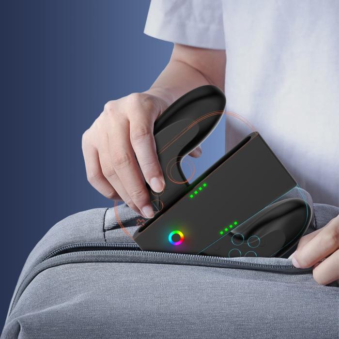 Bild 3, JYS JYS Nintendo Switch 2 Joy-Con Charging Grip Svart - Teknikhallen.se