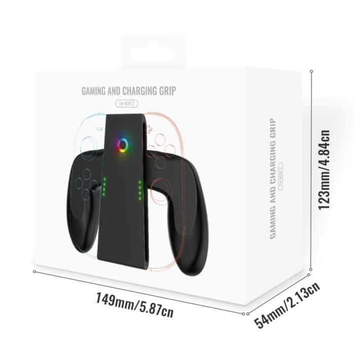 Bild 6, JYS JYS Nintendo Switch 2 Joy-Con Charging Grip Svart - Teknikhallen.se