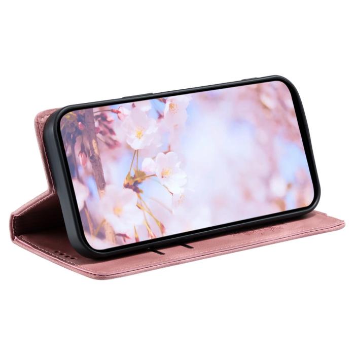 Bild 3,  Samsung Galaxy S24 Ultra Fodral Flip Mandala Läder Roséguld - Teknikhallen.se