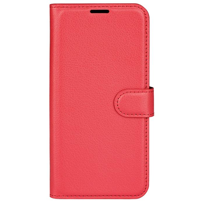 Bild 5,  Samsung Galaxy S24 Plus Fodral Litchi Textur Röd - Teknikhallen.se