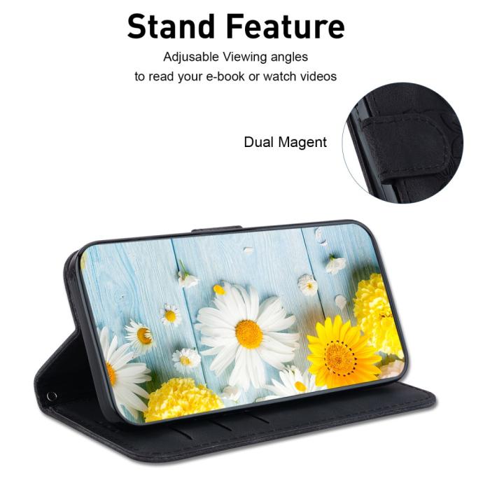 Bild 2,  Xiaomi 14 Fodral Blommigt Tryck Svart - Teknikhallen.se