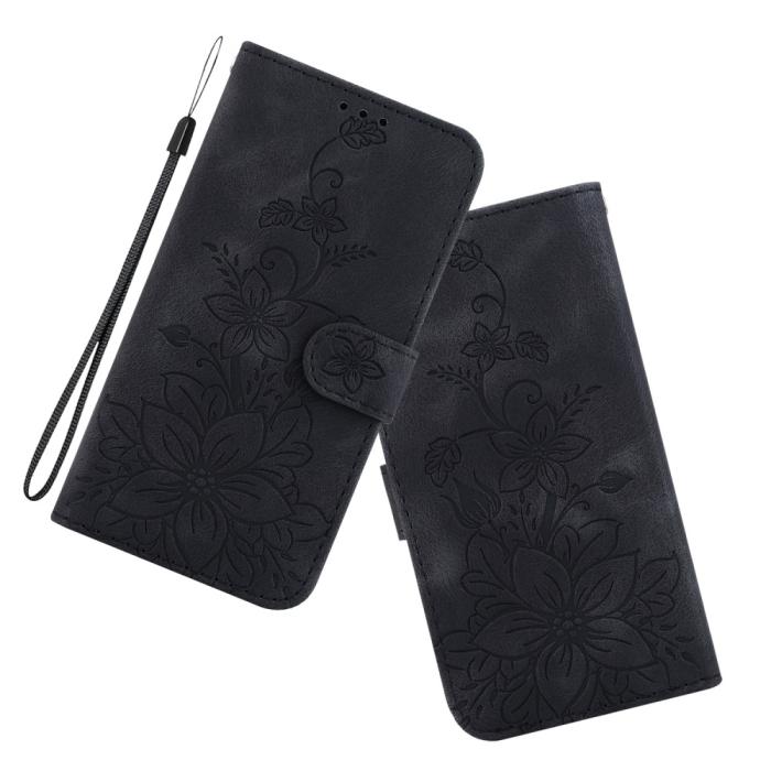 Bild 5,  Xiaomi 14 Fodral Blommigt Tryck Svart - Teknikhallen.se