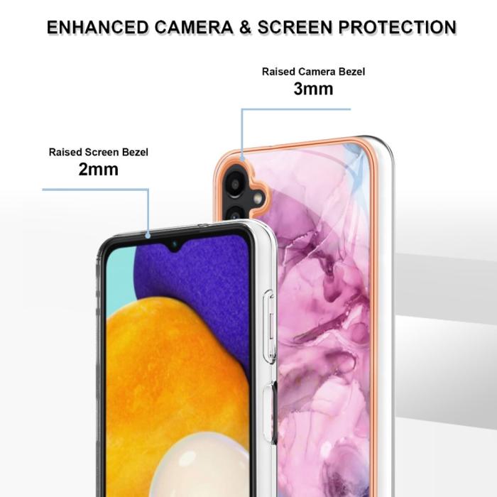 Bild 4,  Samsung Galaxy A34 5G Skal Marmor TPU Rosa - Teknikhallen.se