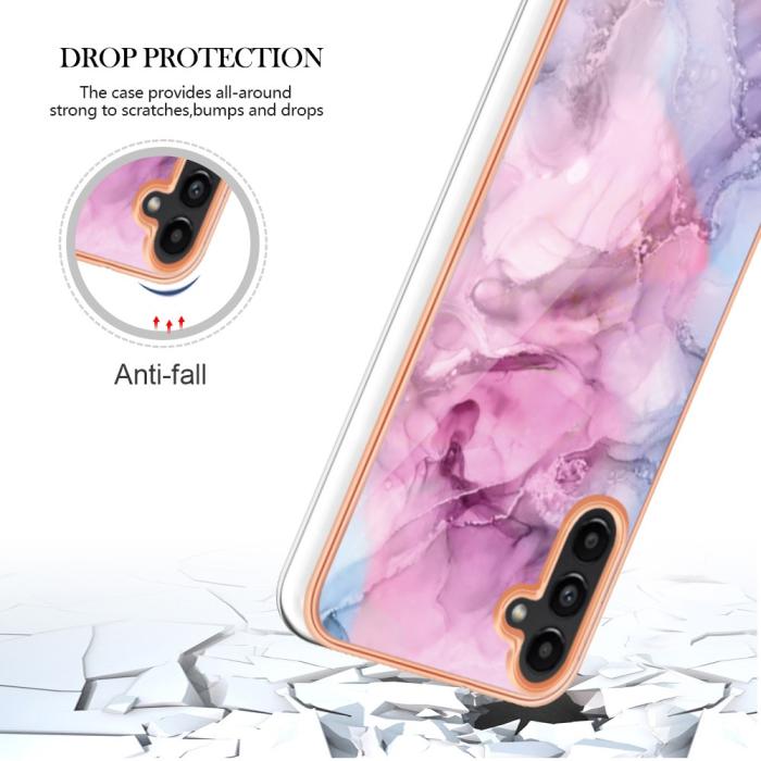 Bild 5,  Samsung Galaxy A34 5G Skal Marmor TPU Rosa - Teknikhallen.se