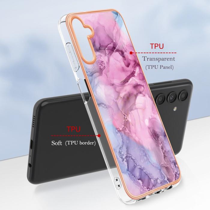 Bild 6,  Samsung Galaxy A34 5G Skal Marmor TPU Rosa - Teknikhallen.se