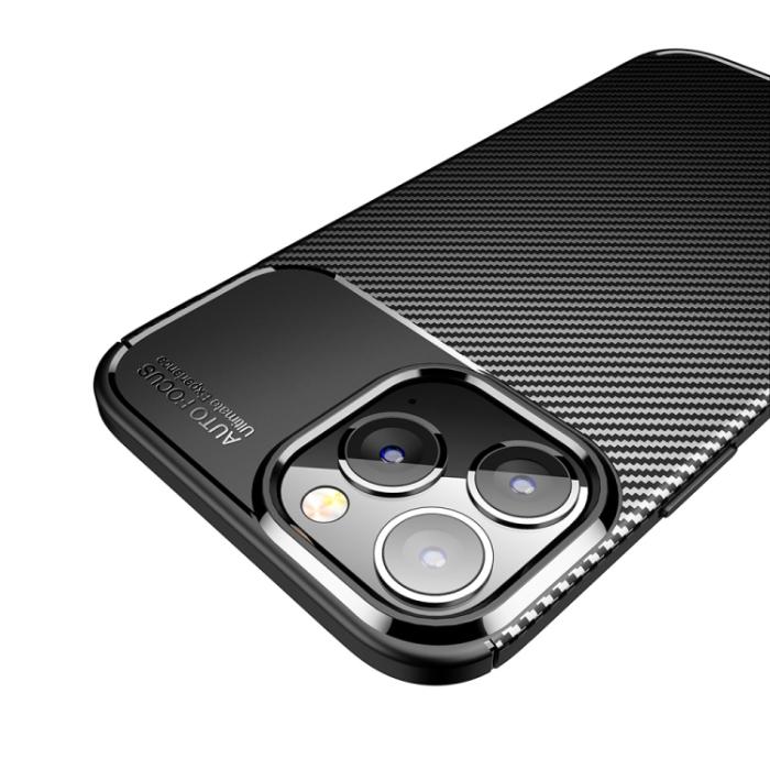Bild 6,  iPhone 14 Plus Skal Kolfiber Textur Blå - Teknikhallen.se
