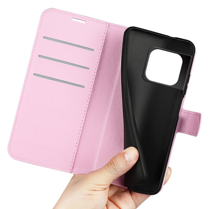 Bild 4,  OnePlus 10 Pro 5G Fodral Litchi Textur Ljus Rosa - Teknikhallen.se