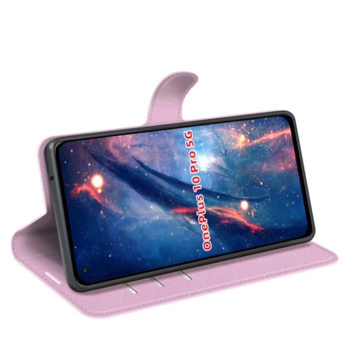 Bild 6,  OnePlus 10 Pro 5G Fodral Litchi Textur Ljus Rosa - Teknikhallen.se