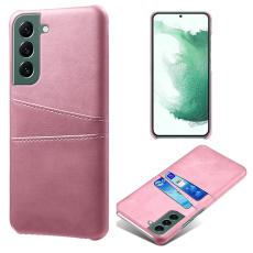  Samsung Galaxy S24 L&auml;derbelagt Skal Med Kortfack Ros&eacute;guld - Teknikhallen.se