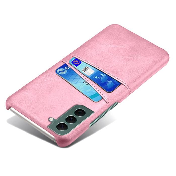 Bild 3,  Samsung Galaxy S24 Läderbelagt Skal Med Kortfack Roséguld - Teknikhallen.se