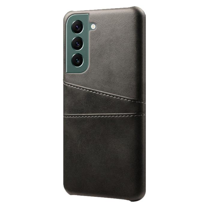 Bild 2,  Samsung Galaxy S24 Läderbelagt Skal Med Kortfack Svart - Teknikhallen.se