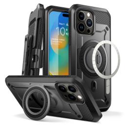 Supcase Supcase iPhone 15 Pro Max Skal MagSafe Unicorn Beetle Pro Svart - Teknikhallen.se