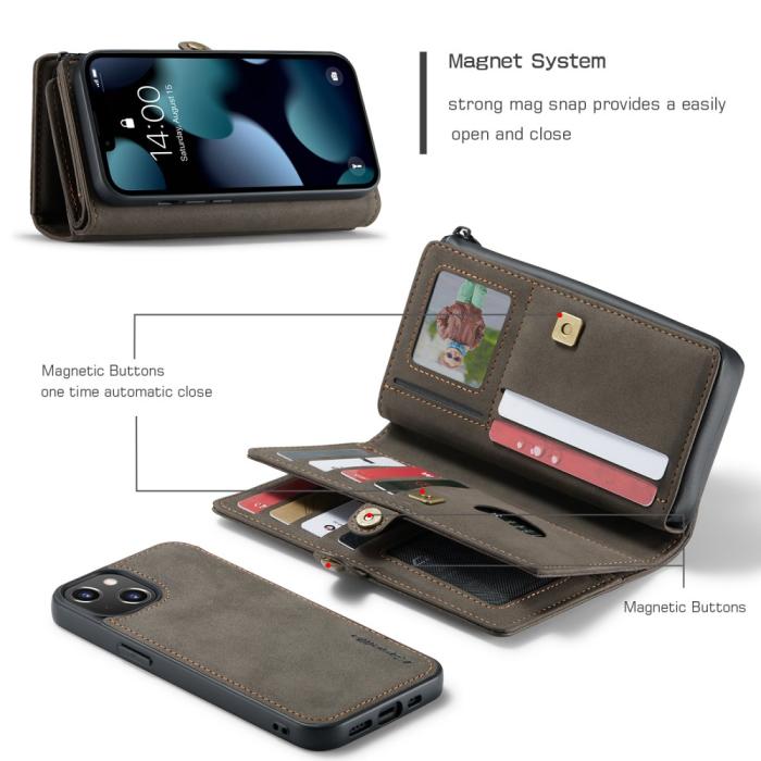 Bild 6, CASEME CASEME iPhone 13 Fodral/Skal Magnet 2in1 Multifunktionell Brun - Teknikhallen.se