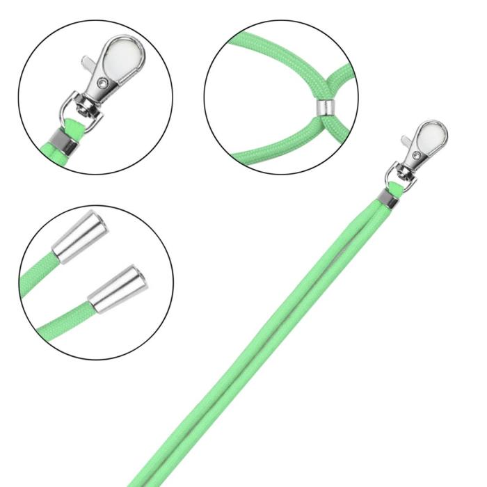 Bild 3,  Mobilsnöre / Mobilhalsband / Mobilhållare Ljus Grön - Teknikhallen.se