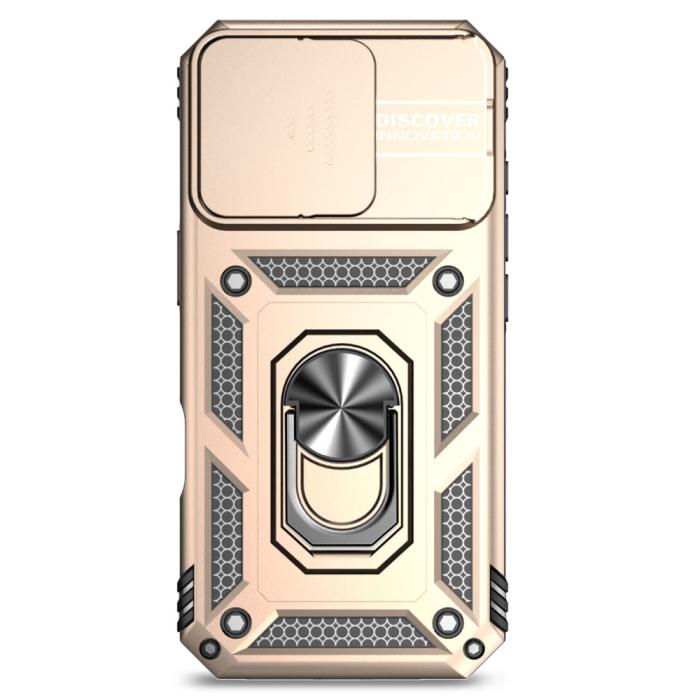 Bild 2,  iPhone 16 Pro Skal CamShield Ring Hybrid Guld - Teknikhallen.se